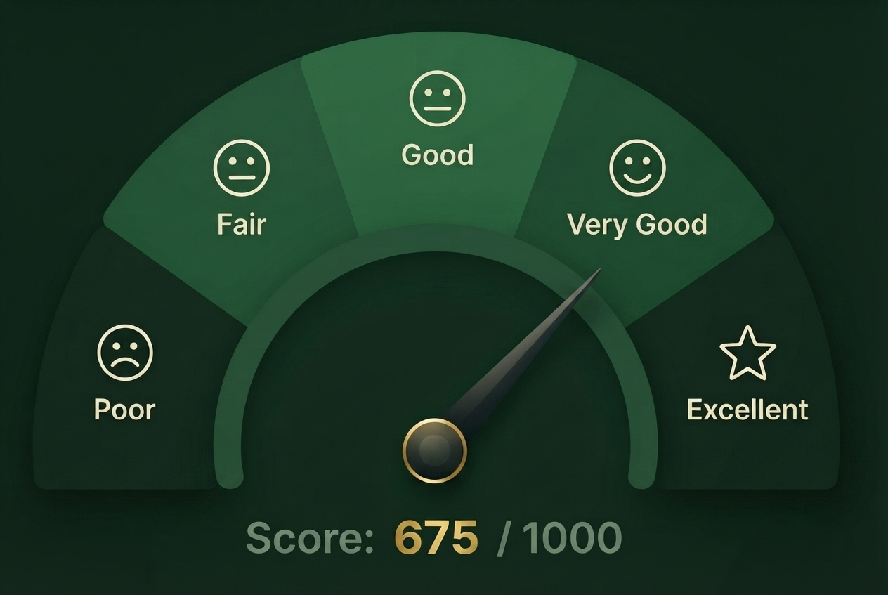 Score: 675 out of 1000 — Very Good
